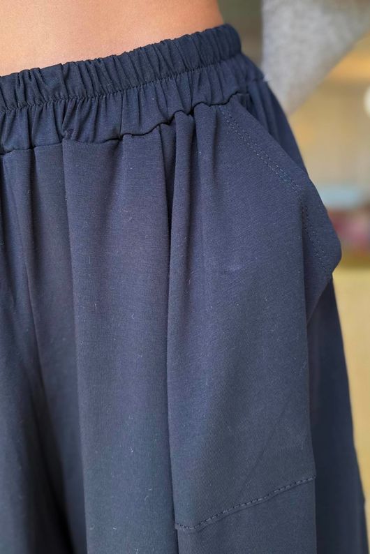 Oscar Pleat Culotte Black